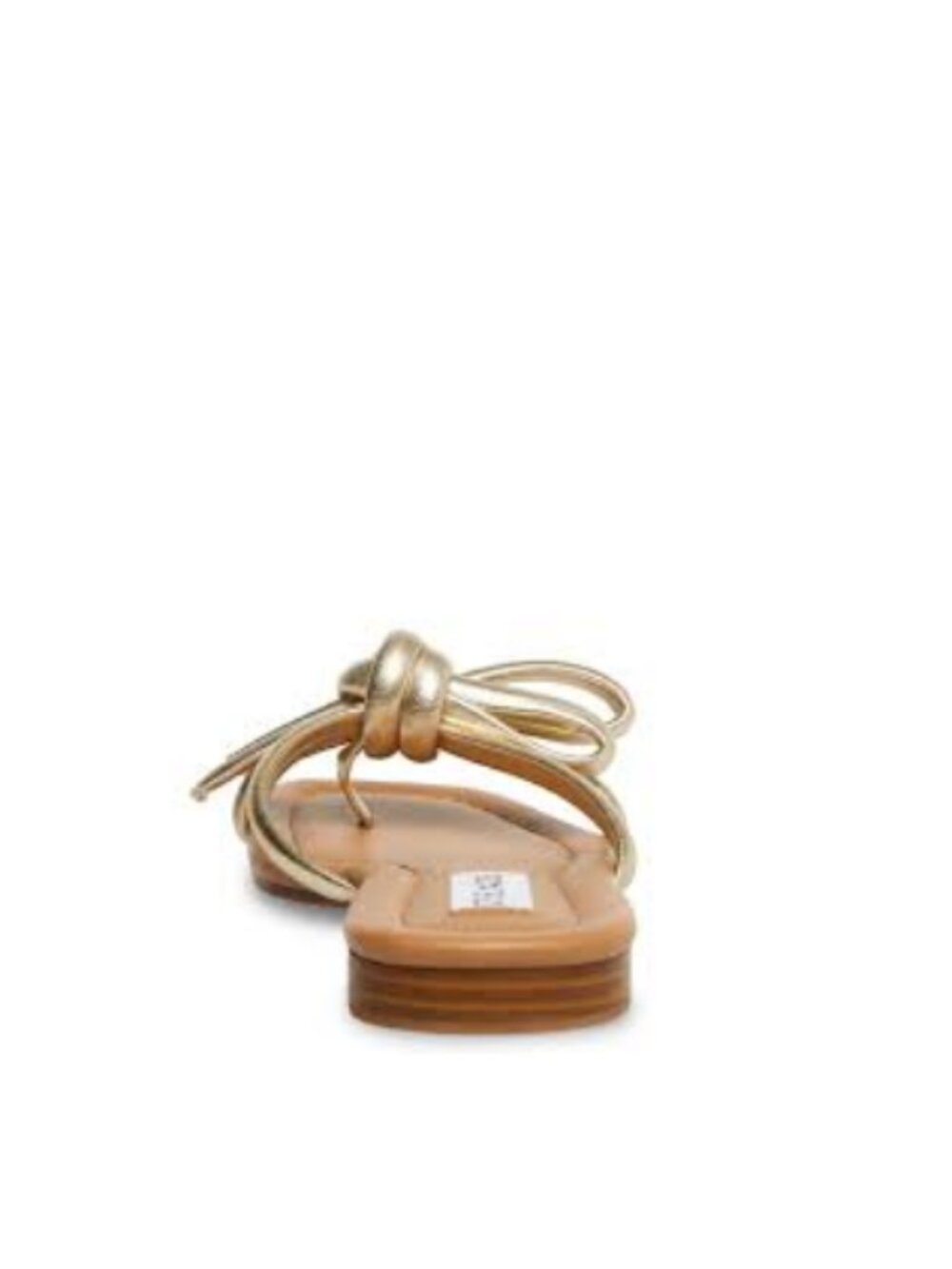 Steve Madden Sz. 8.5 Maura Square Toe Knotted Strap Flat Sandal - Picture 4 of 15